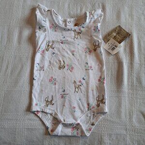 Carhartt girls size 12 month short sleeve bodysuit with horse design, NEW